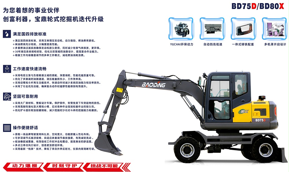 寶鼎BD75D輪式挖掘機(jī)