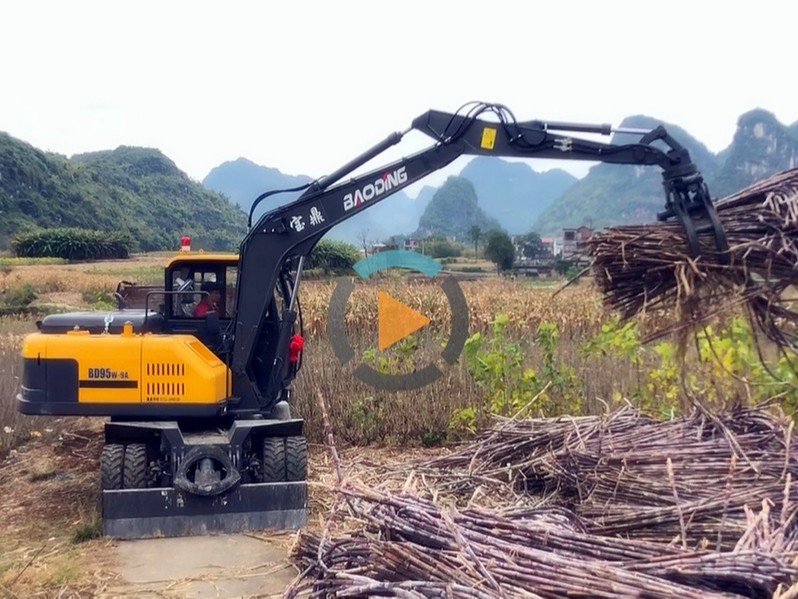 廣西95抓木機工作視頻
